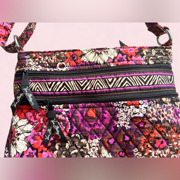 Vera Bradley Quilted Floral Crossbody Bag w/ Adjustable Strap – Pink/Multi - Picture 3 of 7